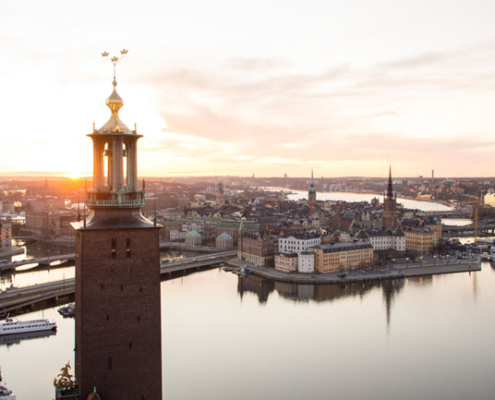 view over Stockholm from city hall